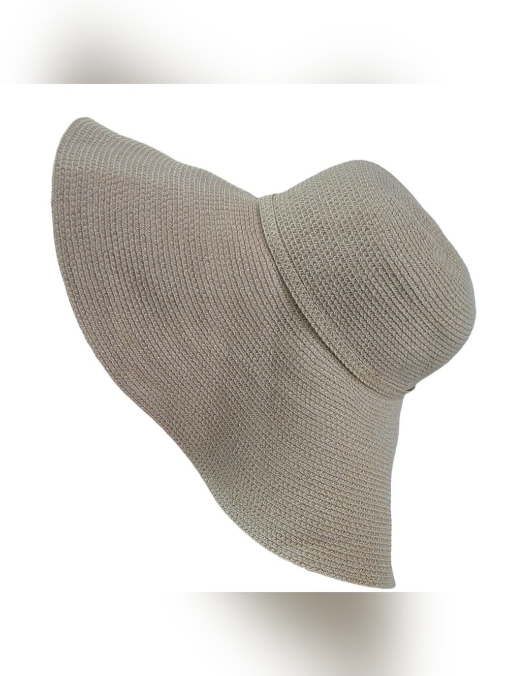 Apt. 9 Women's Wide Brim Straw Hat - Natural Beige Travel Packable Foldable - Picture 4 of 8